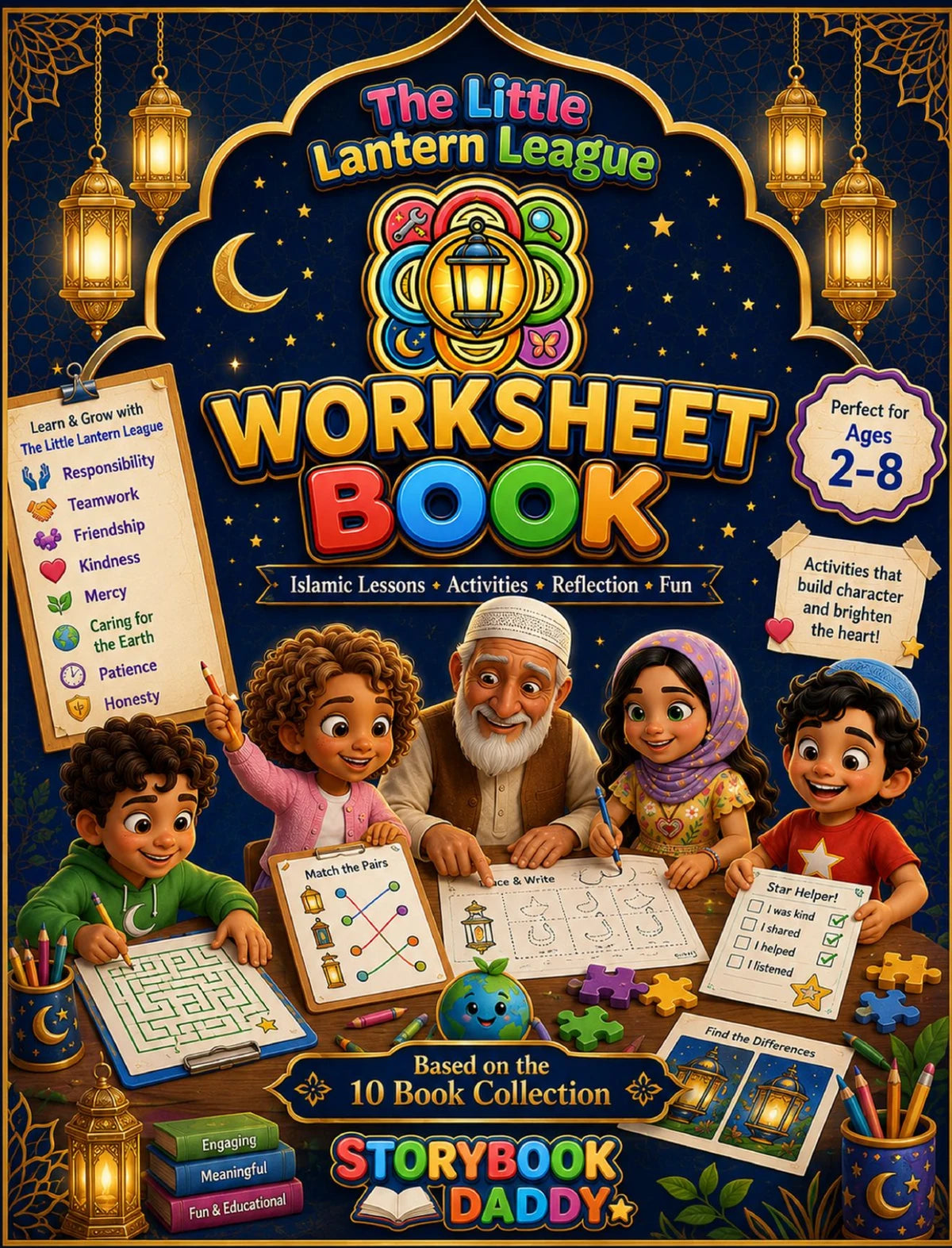 Worksheet Book cover. Open to enlarge.