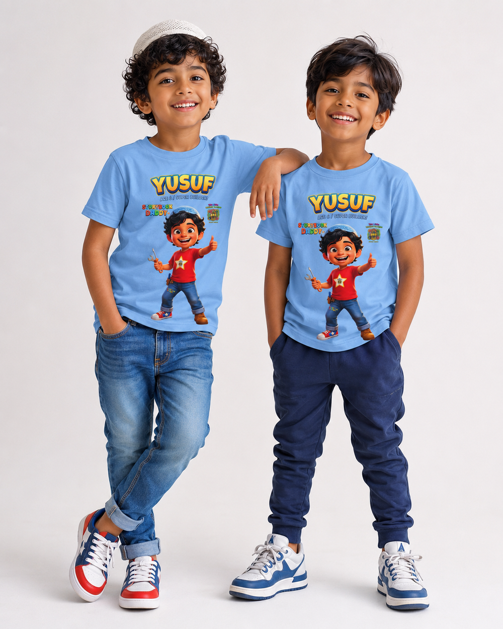 YUSUF Kids T-Shirt — Courageous Fixer Character Tee