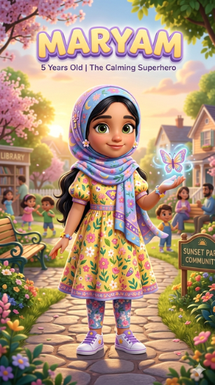 Maryam, age 5, the calming heart of The Little Lantern League