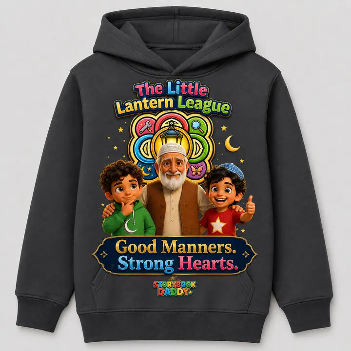 Good Manners, Strong Hearts hoodie — supplied concept mockup