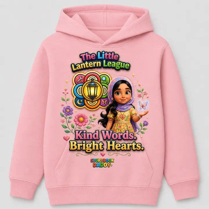 Kind Words, Bright Hearts hoodie — supplied concept mockup