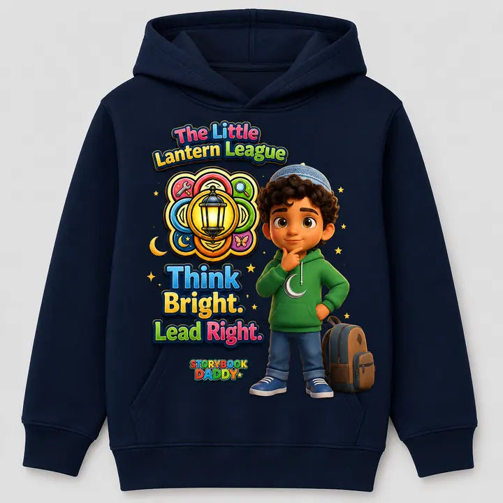 Think Bright, Lead Right hoodie — supplied concept mockup